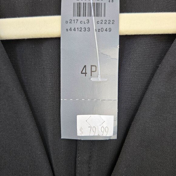 NWT Ann Taylor Ruched Waist Little Black Dress Size 4 Petite - Picture 4 of 7